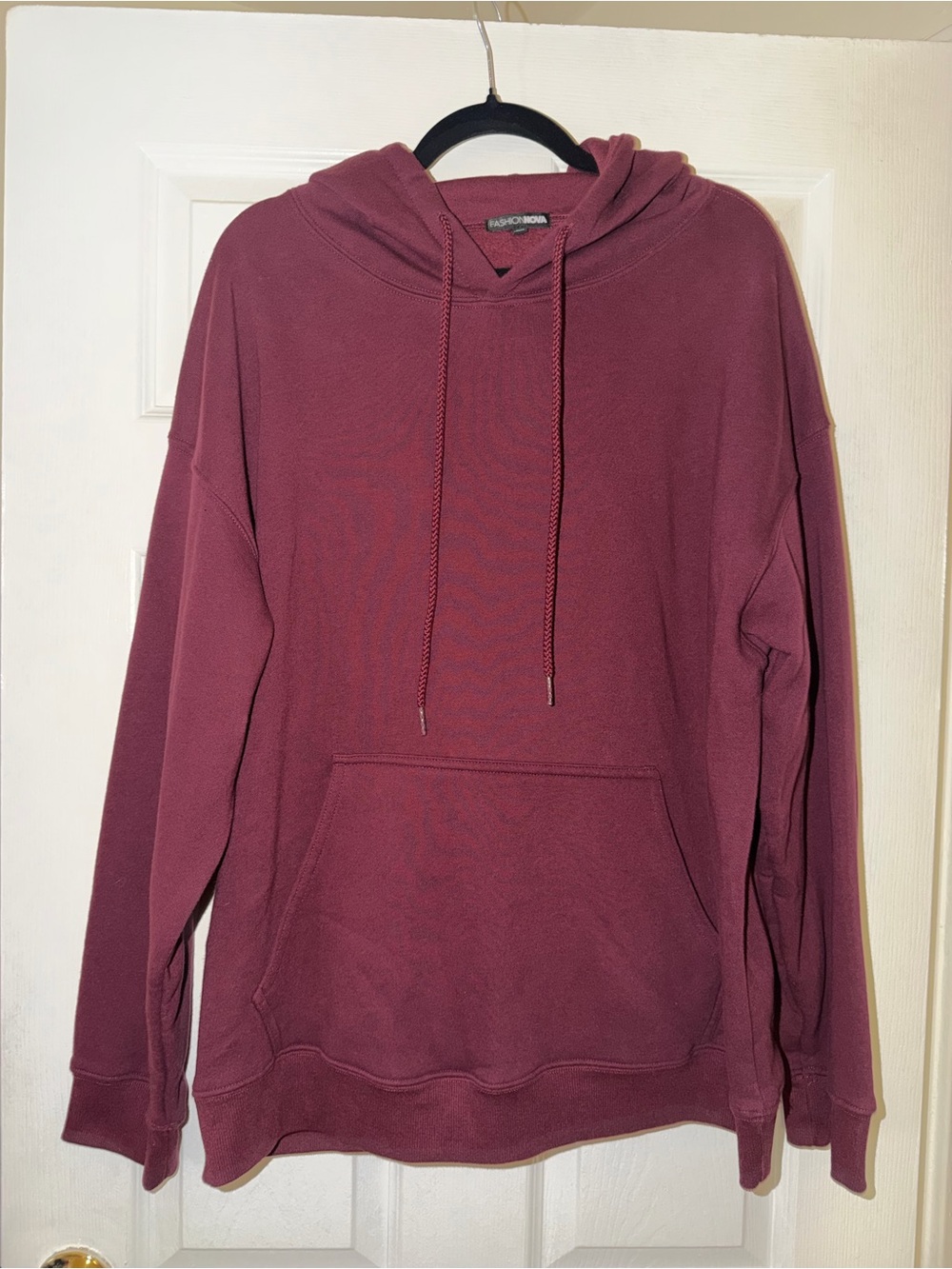 Fashion Nova Women - Stole Your Boyfriends Oversized Burgundy Pullover Hoodie